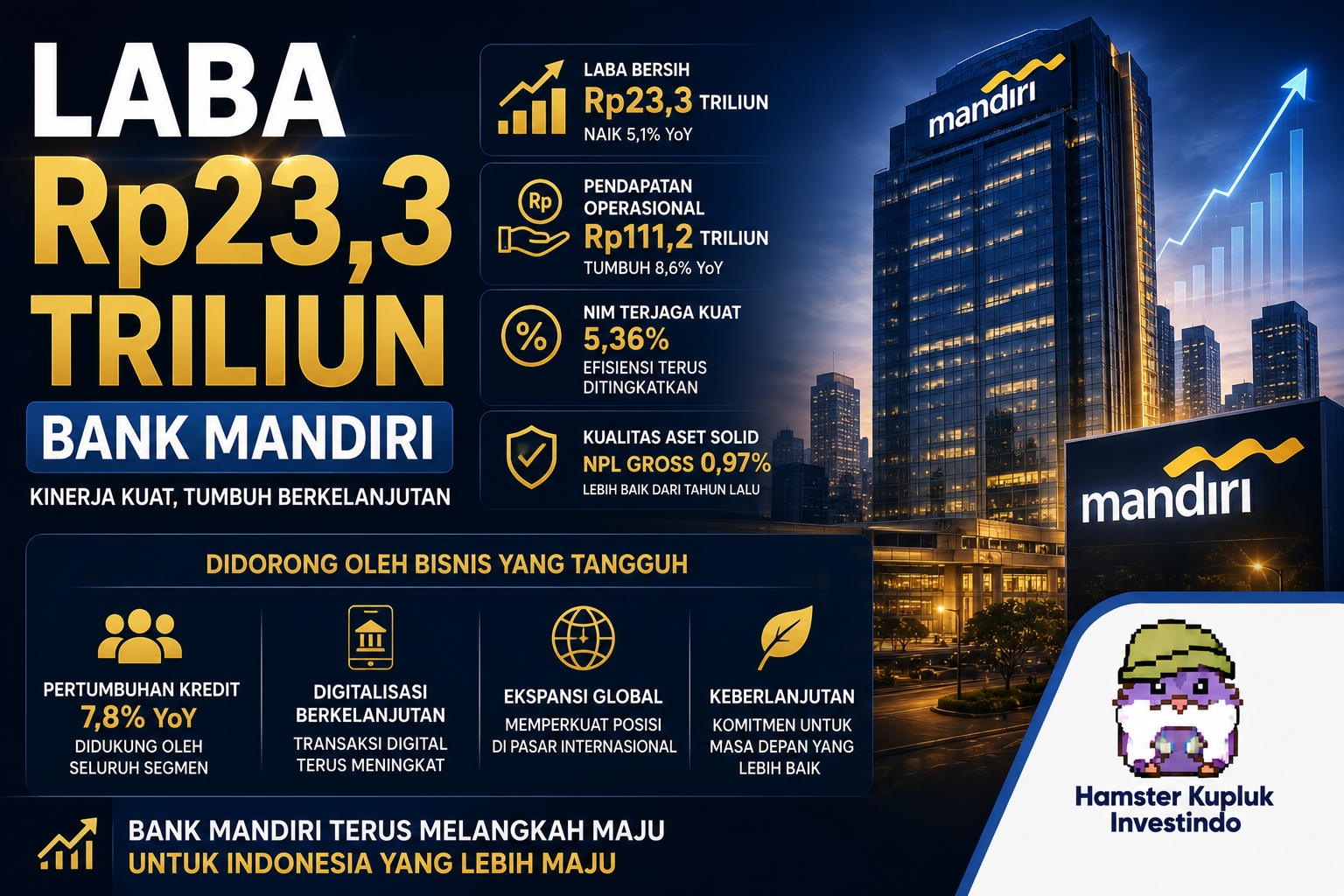 Laba Rp23,3 Triliun dalam 5 Bulan — Bank Mandiri Sedang Berlari di Jalur Sendiri