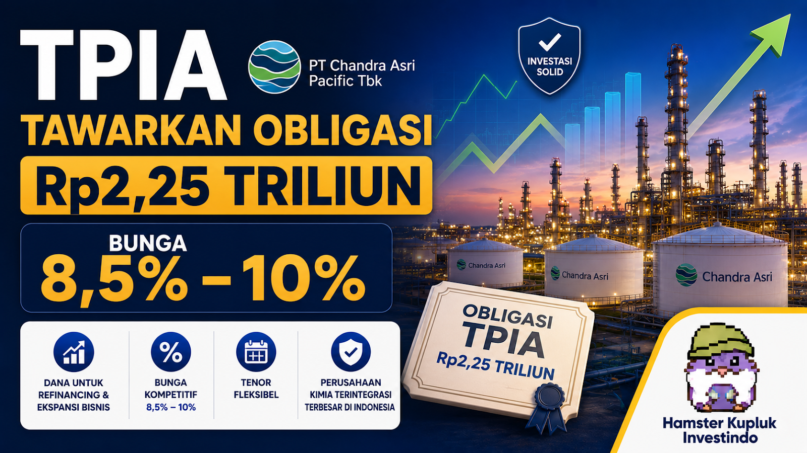 TPIA Tawarkan Obligasi Rp2,25 Triliun dengan Bunga 8,5–10% — dan Ada Satu Konteks yang Tidak Bisa Diabaikan