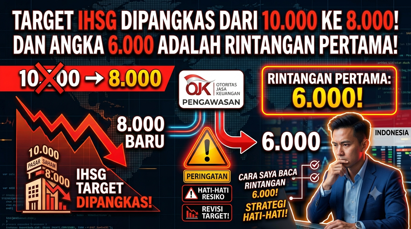 Target IHSG Dipangkas dari 10.000 ke 8.000 — dan Angka 6.000 Adalah Rintangan Pertama
