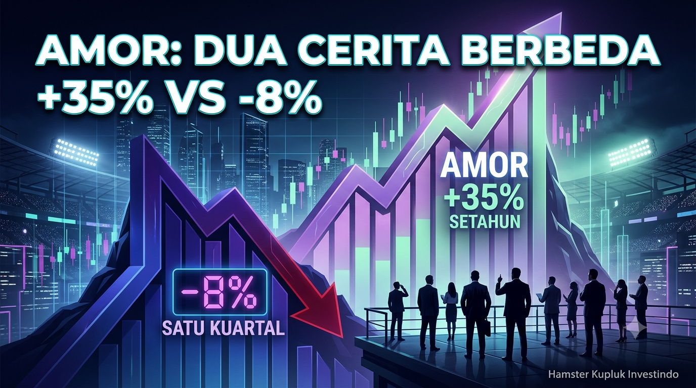 AMOR Tumbuh 35% Setahun tapi Turun 8% dalam Satu Kuartal — Dua Angka yang Bercerita Berbeda