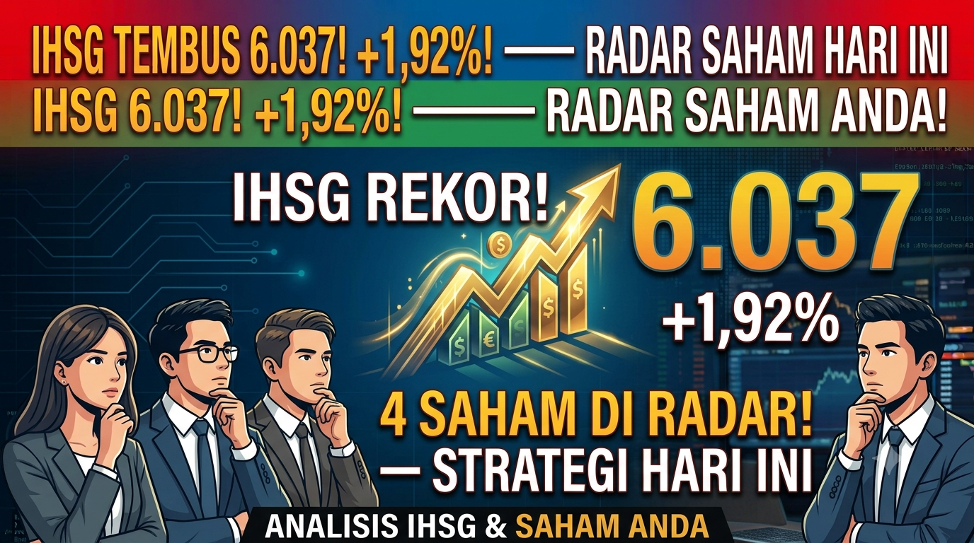 IHSG Tembus 6.037, Naik 1,92% — dan Empat Nama yang Masuk Radar Saya Hari Ini
